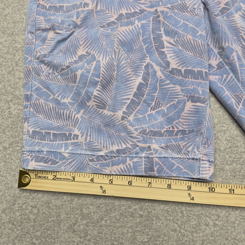 Vineyard Vines Breaker Shorts Mens 30 Pink Blue Palm Leaf Tropical Beach Preppy - Picture 7 of 14